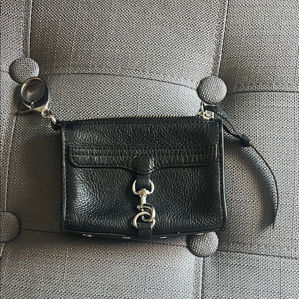 Rebecca Minkoff mini wallet with keychain.
